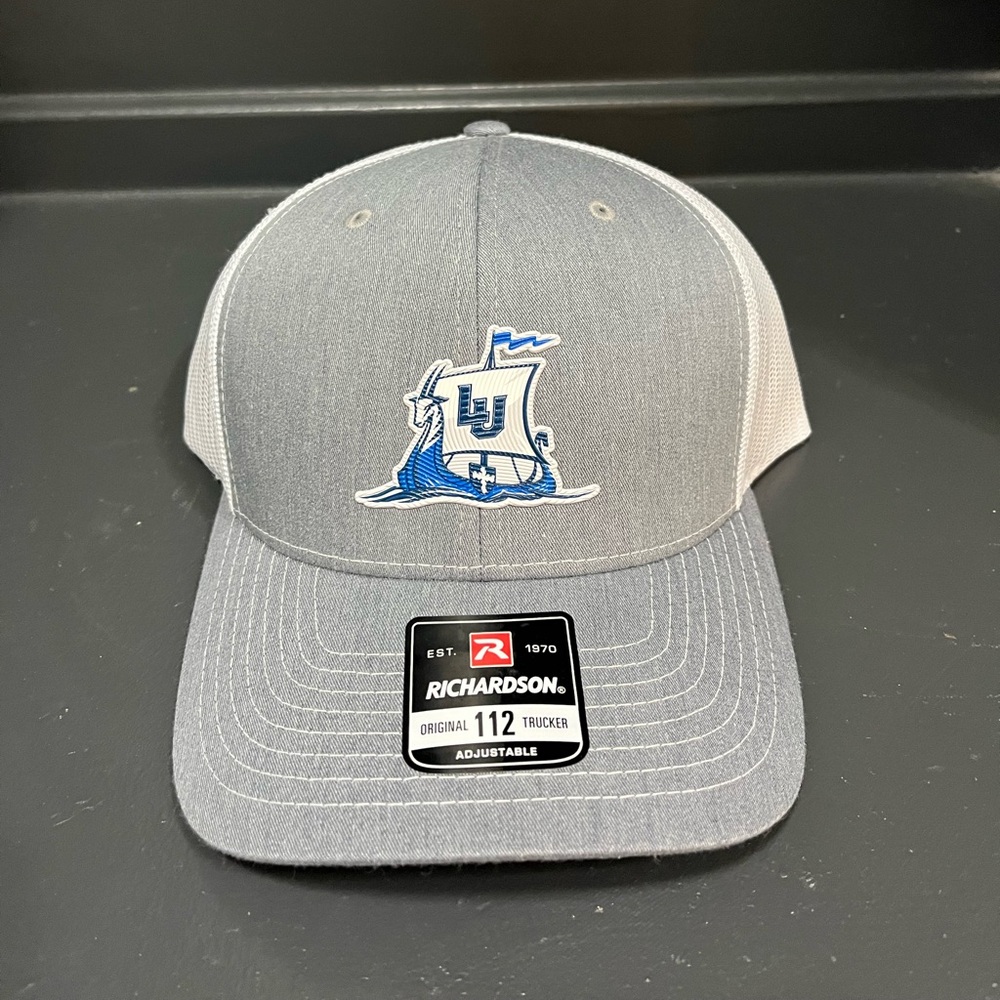 Lawrence University Vikings-Richardson Gray Trucker Hat-snap back cap - DIII NWT